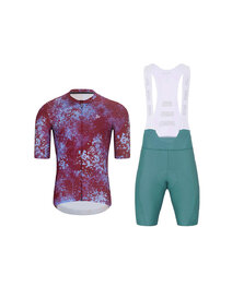 HOLOKOLO maillot corto y pantalón corto - RUSTLE - azul/granate